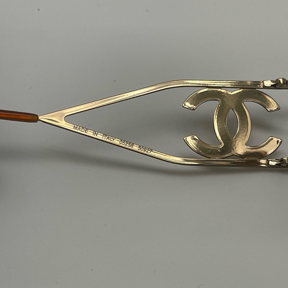 Chanel Vintage Miller 05258 Sunglasses Gold Mirror 90’s Italy Case Case Rare See - Picture 6 of 16